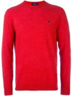 Polo Ralph Lauren Crew Neck Jumper, Men's, Size: Small, Yellow/orange, Polyester/wool