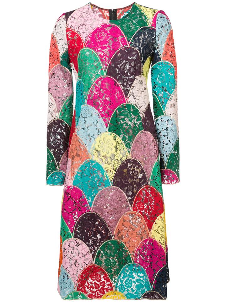 Dolce & Gabbana Lace Patchwork Dress - Multicolour