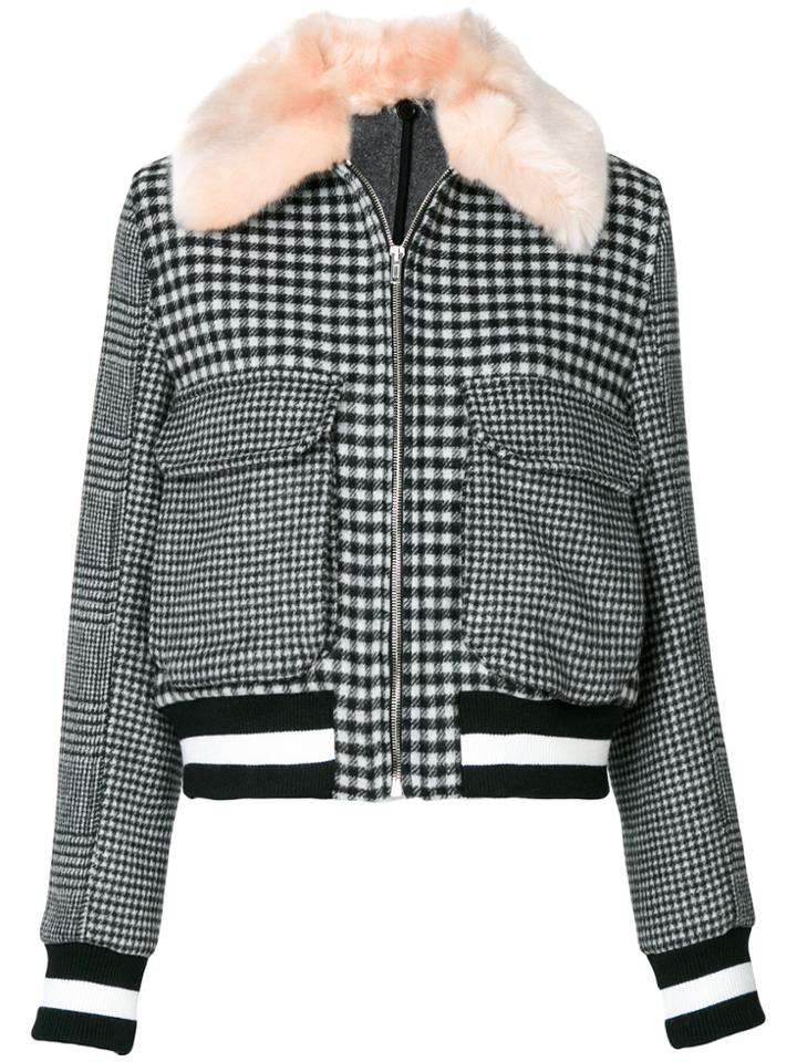 Msgm Embroidered Jacket - Black
