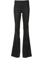 Derek Lam 10 Crosby Flared Trousers, Women's, Black, Linen/flax/polyester/spandex/elastane