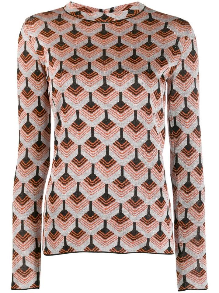 Paco Rabanne Knitted Wool Top - Silver