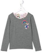 Dolce & Gabbana Kids 'back To School' Top, Girl's, Size: 8 Yrs, Grey