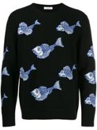 Valentino Koi Fish Knit Jumper - Black