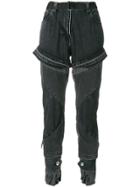 Sacai Patch Slim-fit Jeans - Black