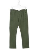 Paolo Pecora Kids Checked Trousers - Green