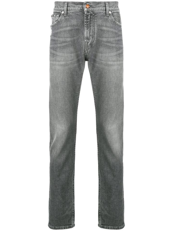 7 For All Mankind Straight-leg Jeans - Grey