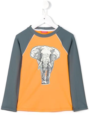 Sunuva - 'elephant' Sweatshirt - Kids - Polyester/spandex/elastane - 12 Yrs, Yellow/orange