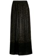 À La Garçonne Jaguar Print Pleated Skirt - Black