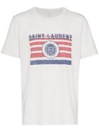 Saint Laurent Saint Laurent University Logo T-shirt - Nude & Neutrals