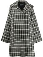 Gianluca Capannolo Oversized Check Coat - Black