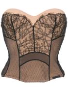 Christian Dior Vintage Strapless Lace Bustier - Pink & Purple