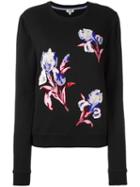 Kenzo Floral Embroidered Sweatshirt, Women's, Size: Small, Black, Cotton