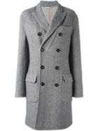Brunello Cucinelli Double Breasted Coat, Men's, Size: 50, Grey, Wool/cashmere/cupro