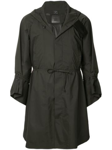 Norwegian Rain Hooded Drawstring Waist Coat - Black