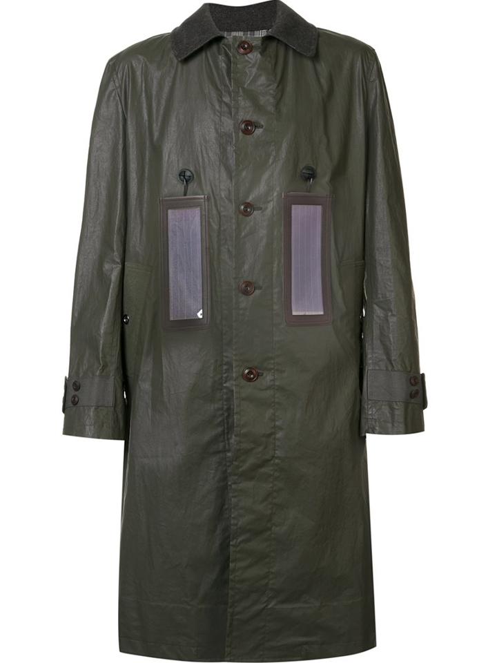 Junya Watanabe Comme Des Garçons Man Solar Panel Charging Coat, Men's, Size: Large, Green, Cotton