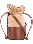 Carven Drawstring Bucket Shoulder Bag - Brown