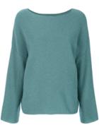 Vince - Loose-fit Jumper - Women - Cashmere - L, Blue, Cashmere