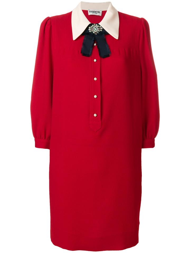 Essentiel Antwerp Bow-embellished Dress - Red