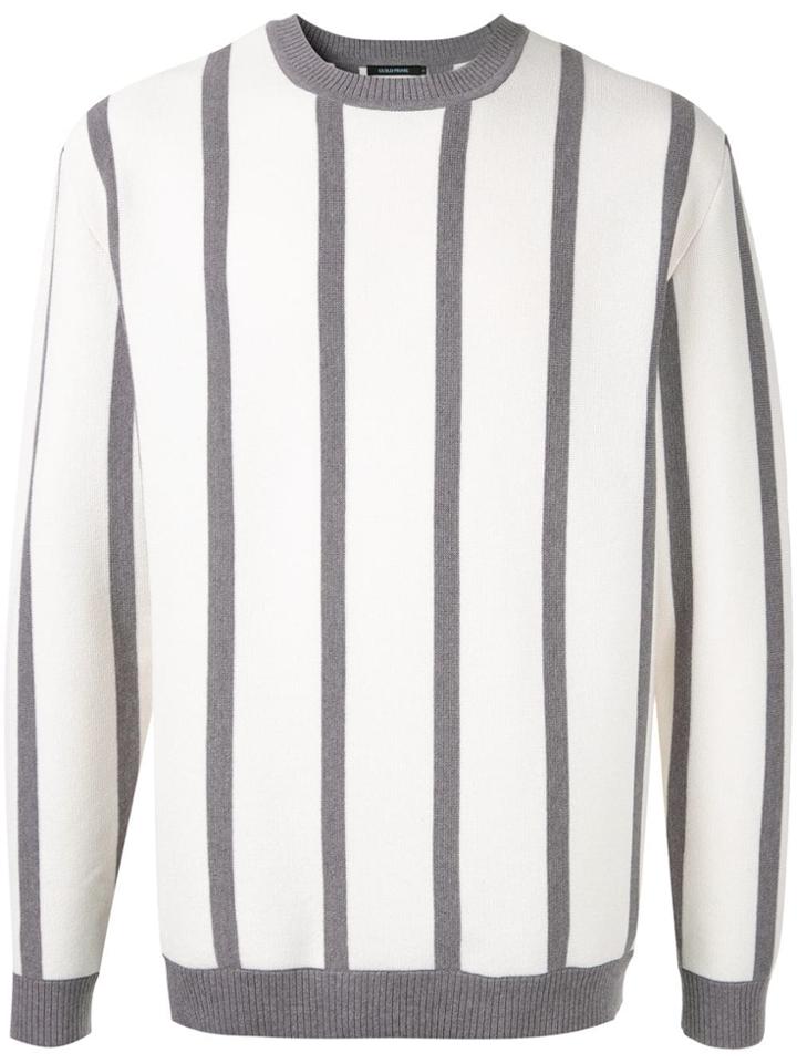 Guild Prime Striped Fitted Sweater - White