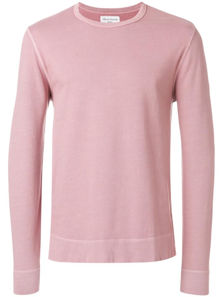 Officine Generale Long Sleeve Sweatshirt - Pink & Purple
