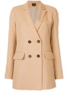Aula Double Breasted Jacket - Brown