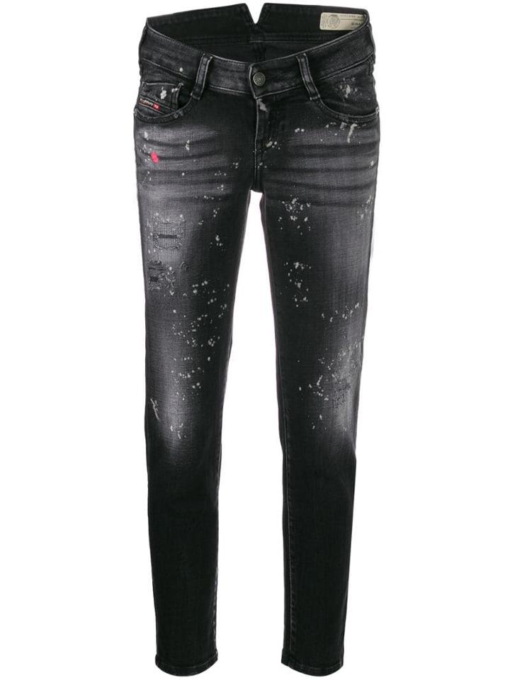 Diesel Skinny Distressed Effect Jeans - Black