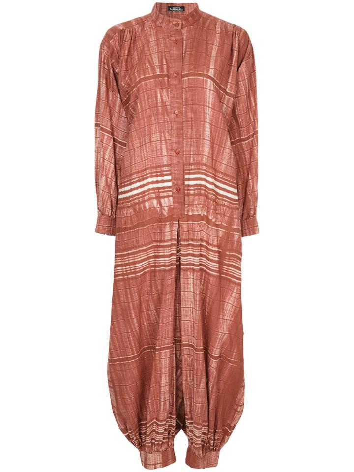 Issey Miyake Vintage Shibori Jumpsuit - Brown