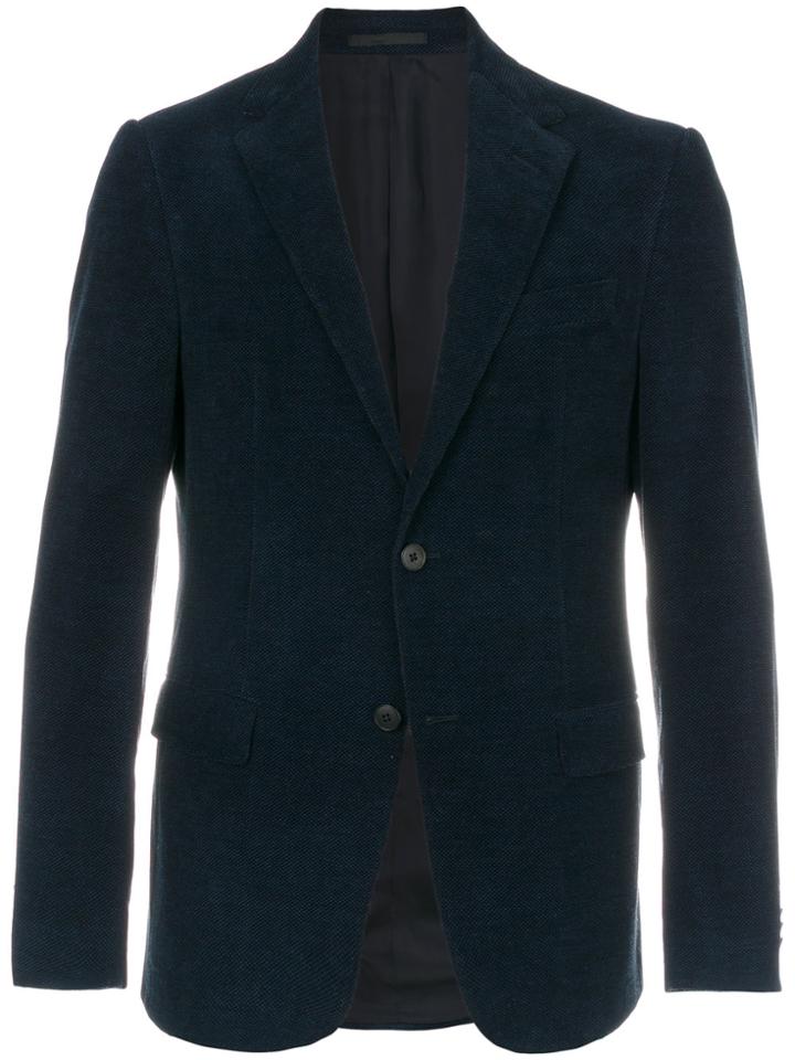 Z Zegna Two Button Blazer - Blue