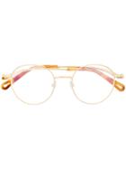 Chloé Eyewear Tortoiseshell Round Frame Glasses - Gold