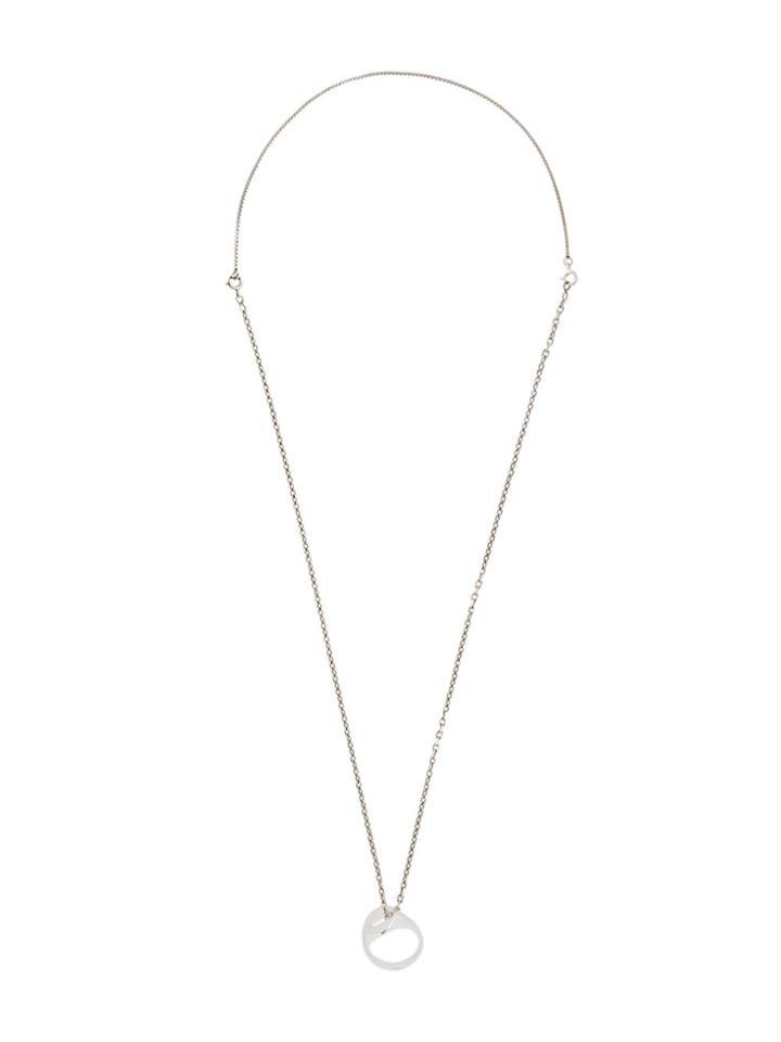 Maison Margiela Ring Pendant Necklace - Metallic