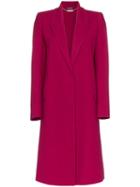 Alexander Mcqueen Single Breasted Cashmere Blend Coat - Pink