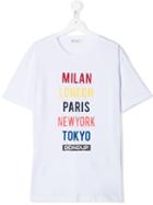 Dondup Kids City Print T-shirt - White