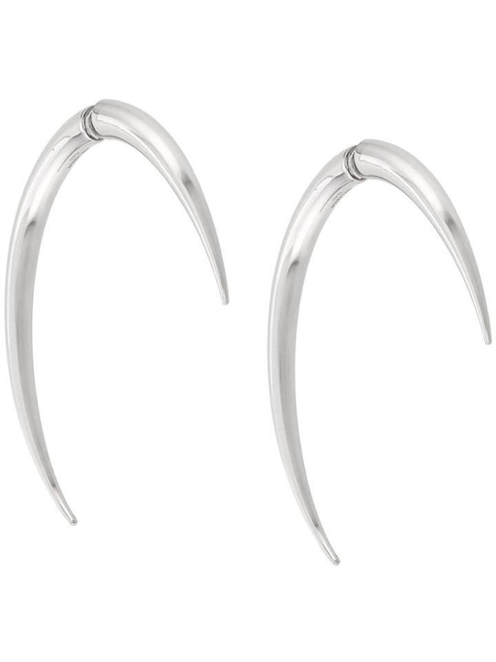 Saint Laurent Sabre Tooth Earrings - Silver