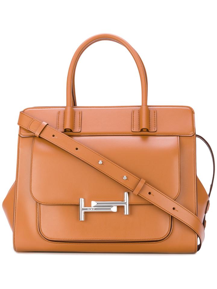 Tod's Double T Tote - Brown
