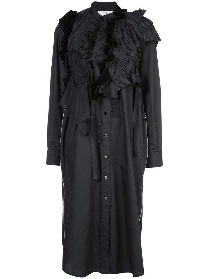 Sacai Classic Shirt Dress - Black