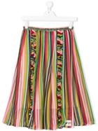 No21 Kids Teen Striped Skirt - Multicolour