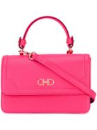Salvatore Ferragamo Double Gancini Top Handle Tote, Women's, Pink/purple