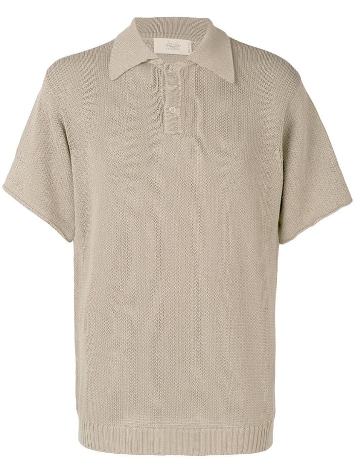 Maison Flaneur Knitted Polo Shirt - Neutrals