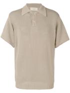Maison Flaneur Knitted Polo Shirt - Neutrals