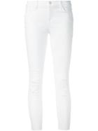 J Brand Distressed Skinny Jeans - White