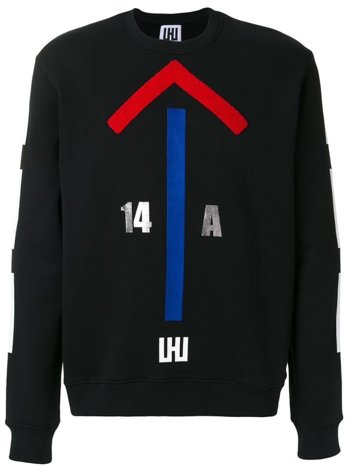 Les Hommes Urban Graphic Logo Print Sweatshirt - Black