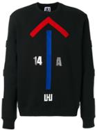Les Hommes Urban Graphic Logo Print Sweatshirt - Black