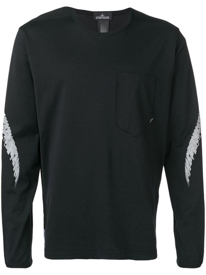 Stone Island Shadow Project Printed Sweatshirt - Black
