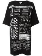 Kenzo Flyer T-shirt Dress, Women's, Size: Medium, Black, Triacetate/polyester