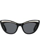 Moschino Eyewear Cut-out Cat Eye Sunglasses - Black