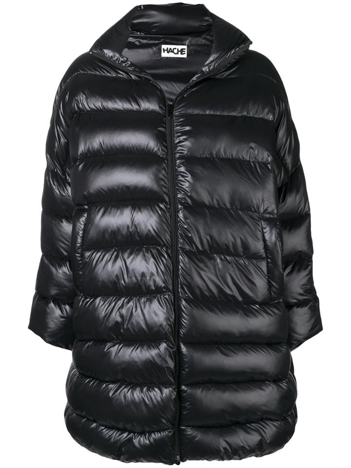 Hache Oversized Puffer Coat - Black