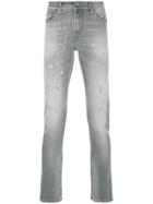7 For All Mankind Distressed Regular Jeans - Grey