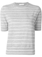 Fabiana Filippi Striped Knitted T-shirt - Grey