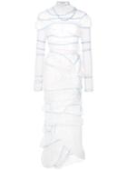 Yuhan Wang Dropped Lace Trim Dress - White