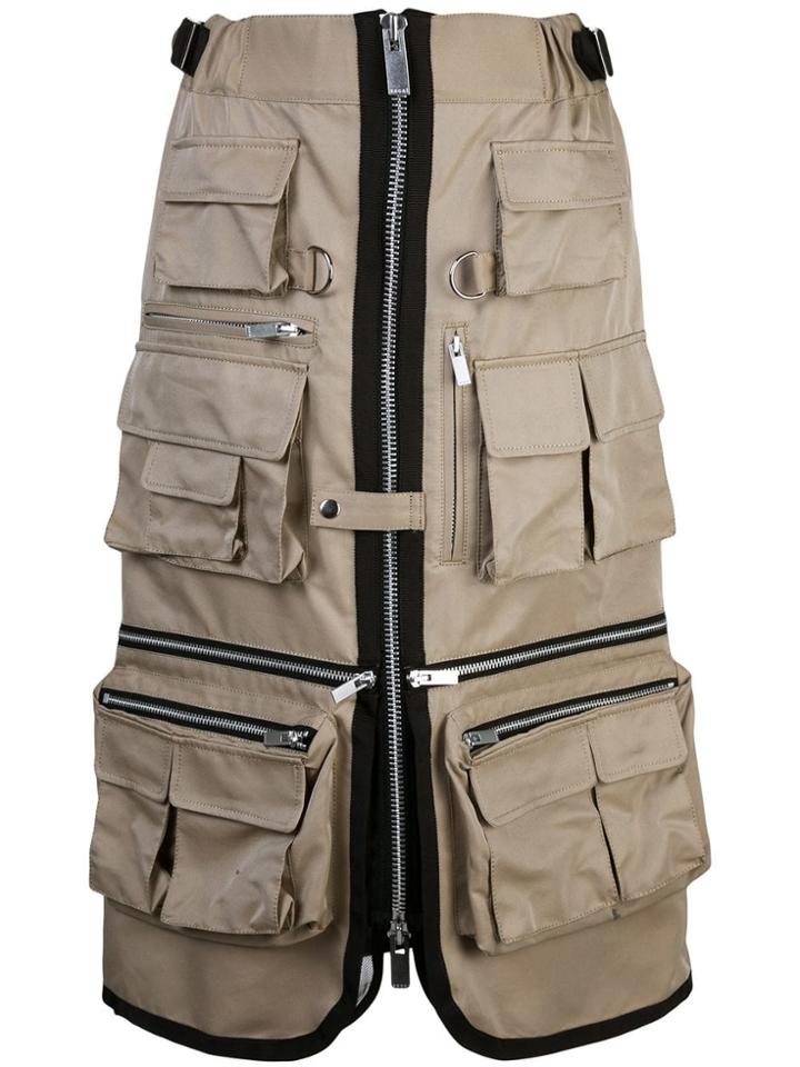 Sacai Utility Skirt - Brown
